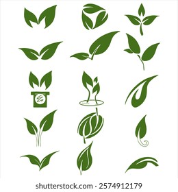 Illustration of bundle leaves on white background. Can be used as graphic design 