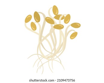 Illustration of a bundle of soybean sprouts. - Shutterstock ID 2109473756