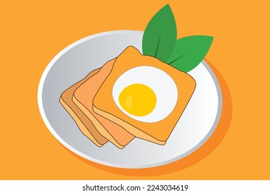 Illustration of a buns and eggs vector design