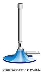 Illustration of the bunsen burner