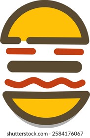 an illustration of a burger