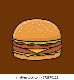 illustration burger