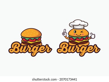 illustration burger cartoon design inspirations 