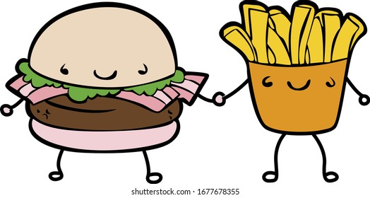 illustration of burger flat icon