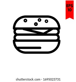 illustration of burger flat icon
