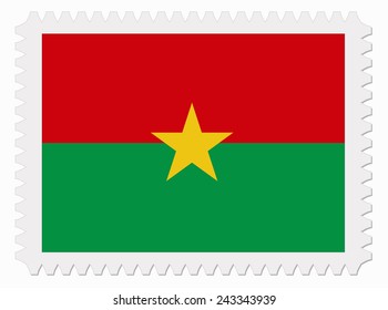 illustration Burkina Faso flag stamp