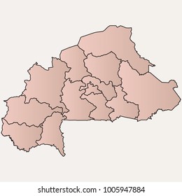 Illustration of the burkinaFaso map