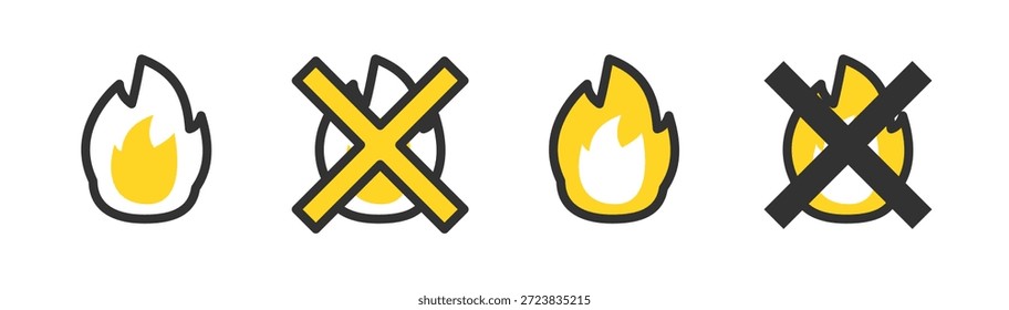 Illustration of burnable and non-burnable garbage.