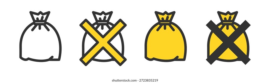 Illustration of burnable and non-burnable garbage.