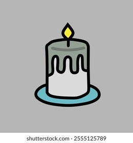 illustration of a burning candle