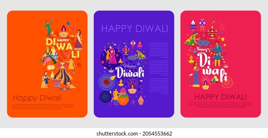 Illustration Of Burning Diya On Happy Diwali Holiday Background For Light Festival Of India