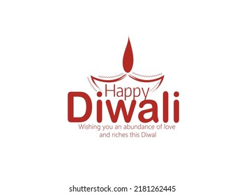Illustration of burning Diya on Happy Diwali design with Diya hanging oil lamp elements, light festival of India	
