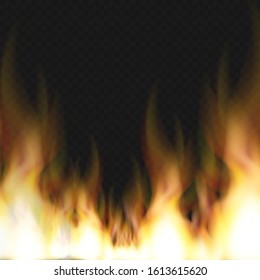 illustration of burning fire flame on black background