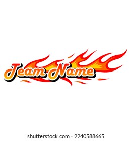 Illustration of burning fire flame (white background, vector, clipping)