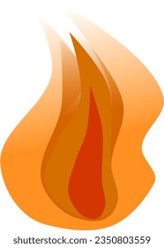 ilustración de un incendio en llamas. Ilustración vectorial de icono de fuego.