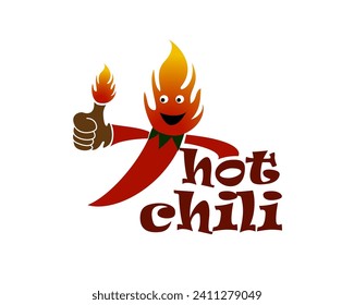 illustration of a burning fire logo design template