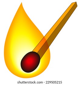 Illustration of the burning match icon