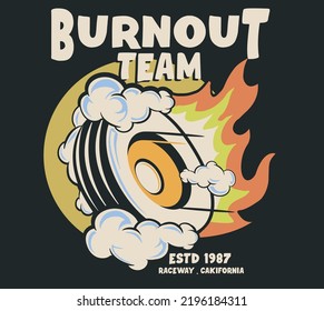 illustration of burnout wheel premium vector
