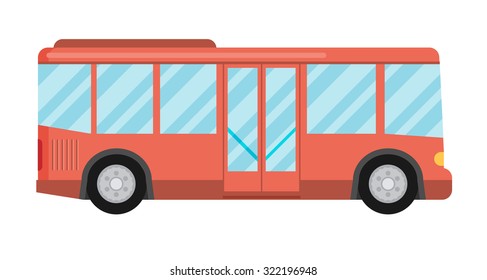 illustration of a bus, eps10 vector