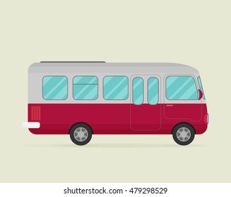 illustration of a bus, eps10 vector