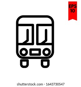 ilustración del icono plano del bus