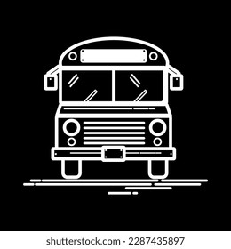 illustration of a bus, icon and logo vector