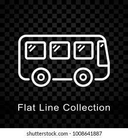 Illustration of bus icon on checkered background