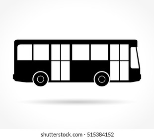 Illustration of bus icon on white background