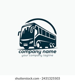 illustration of a bus, bus illustration logo, logo for company, bus logo for company