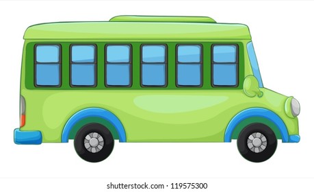 illustration of a bus on a white background