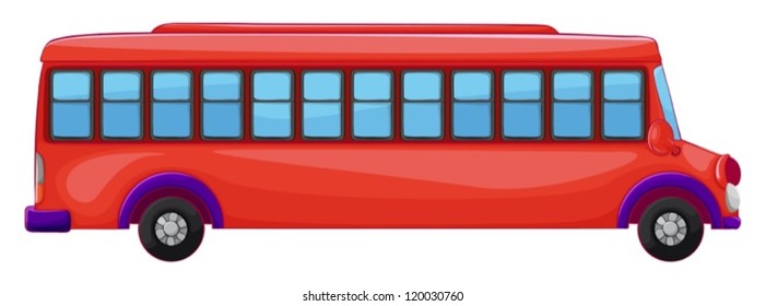 Abbildung eines Busses auf weißem Hintergrund