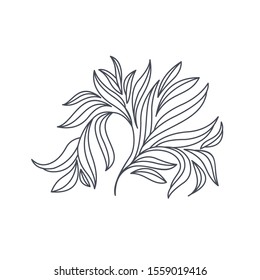 Illustration of a bush with flowers