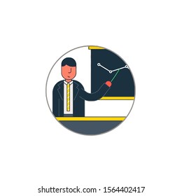 illustration of business activities in banking