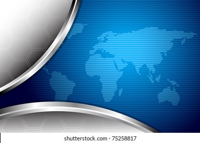 illustration of business background with world map