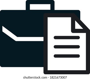 Illustration of business bag icon.