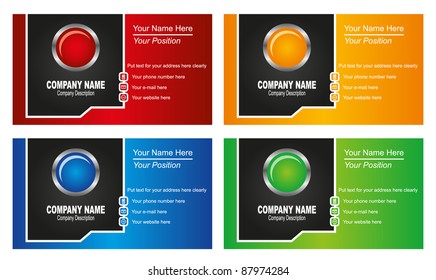 illustration of business card template