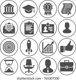 Illustration Of Business Career Icons