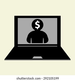 Illustration of business computer.