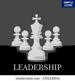 Illustration of a business concept with chess. leadership, chess knight, strategy, strategic step concepts. Vector illustration.