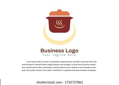 illustration business cooking logo template for restaurant and food company
