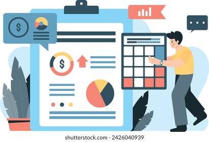 Illustration Business Data Analyst Expert