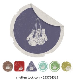illustration of business and finance icon boxing gloves