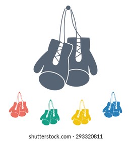 illustration of business and finance icon boxing gloves