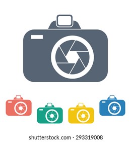 illustration of business and finance icon camera