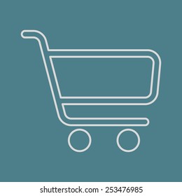 illustration of business and finance icon cart