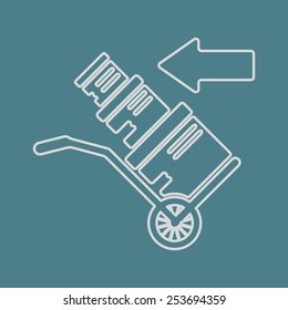 illustration of business and finance icon cart