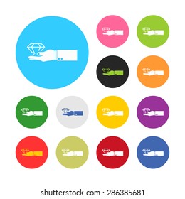 illustration of business and finance icon diamant