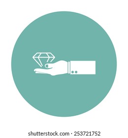 illustration of business and finance icon diamond