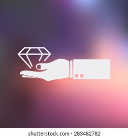 illustration of business and finance icon diamond