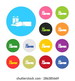 illustration of business and finance icon gift
